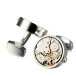 Pair of Functional Steampunk Cufflinks with exposed gears