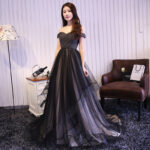 One-shoulder evening dress for formal events