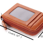 Colorful Leather Capacity Card Holders with zipper