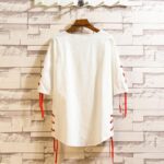 Japanese ribbon character T-shirt with tassel details