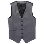 Stylish Men's Suit Vest in black and gray for a sharp, modern look