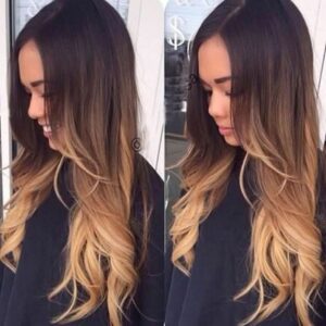 Golden Wavy Tape in Hair Extensions