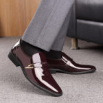 Pair of Men's Business Leather Shoes in black