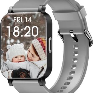 IP68 Waterproof Pedometer Watch for Women Men Compatible with iOS & Android Phones