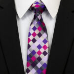 Premium men's silk tie in multicolor with gift box