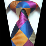 Colorful Check Men's Neck Tie in gift box