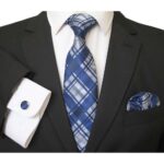 Luxury Silk Necktie Set with Cufflinks and Pocket Square