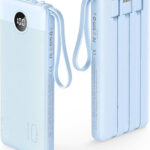 10000mAh Power Bank with Built-in Cables
