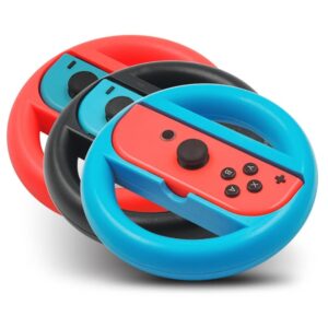 2PCS Ergonomic Racing Grip Handles for Nintendo Switch Joy-Con – Controller Holder Case for NS Console Accessories