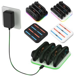 4-in-1 Charging Dock Station for Nintendo Switch 2 Joy-Con Controllers – LED Indicator, Compact Charger Stand with Cable