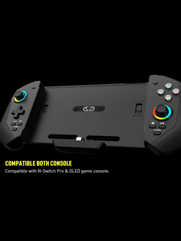 Wired Game Controller for Switch & Switch OLED – Plug-In Joypad with 6-Axis Gyroscope, RGB Lighting, Turbo & Vibration Support - Image 8