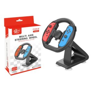 Real Experience Steering Wheel for Nintendo Switch Joy-Con – Multi-Axis Racing Controller Handle Stand