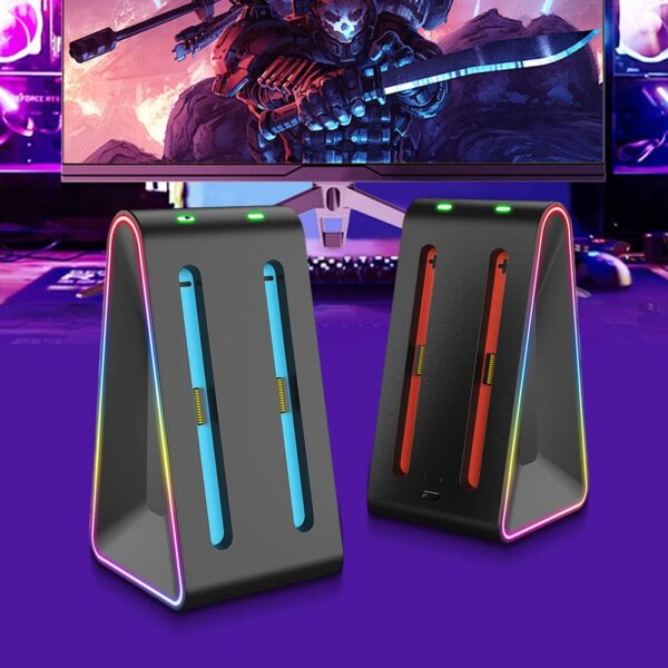 4-in-1 Triangle Charging Dock for NS2 Controllers – RGB LED Lighting, Fast Charge Base with Indicator & Smart Protection - Image 5