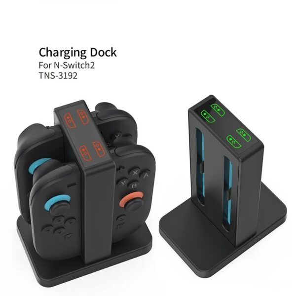 4-in-1 Magnetic Charging Dock for Nintendo Switch 2 Joy-Con – Fast Charge Station with LED Indicator & Beep Reminder - Image 2