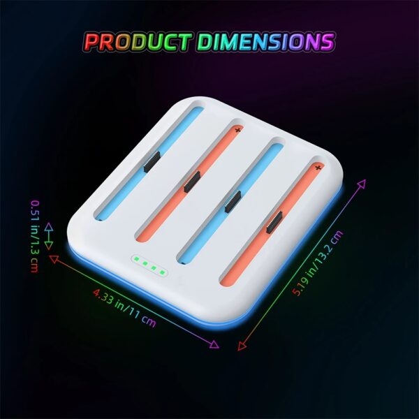 4-in-1 Charging Dock Station for Nintendo Switch 2 Joy-Con Controllers – LED Indicator, Compact Charger Stand with Cable - Image 7