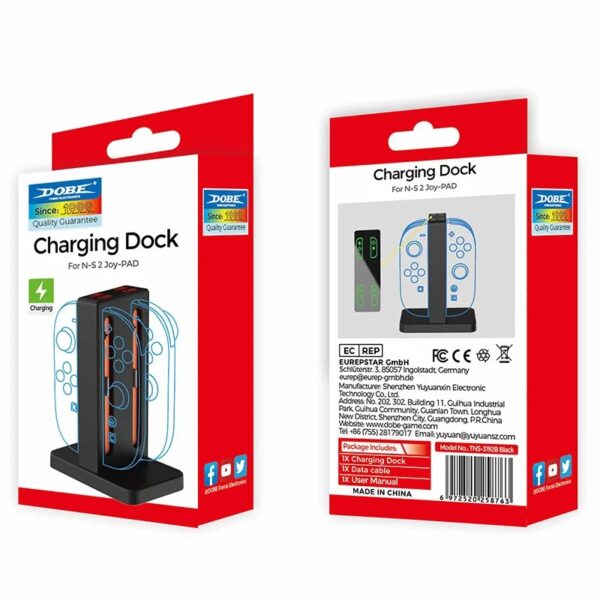 4-in-1 Magnetic Charging Dock for Nintendo Switch 2 Joy-Con – Fast Charge Station with LED Indicator & Beep Reminder - Image 6