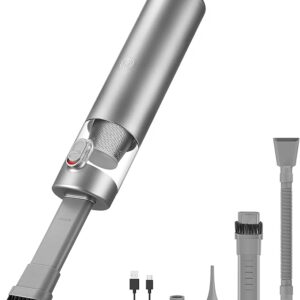 3-in-1 Portable Car Vacuum, Air Duster & Hand Pump – Rechargeable Cordless Cleaner with Crevice Nozzles