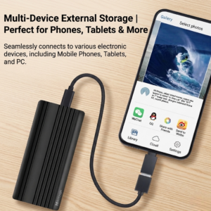 20TB Ultra-Fast Portable SSD | External Solid State Drive for MacBook, PC, & Android