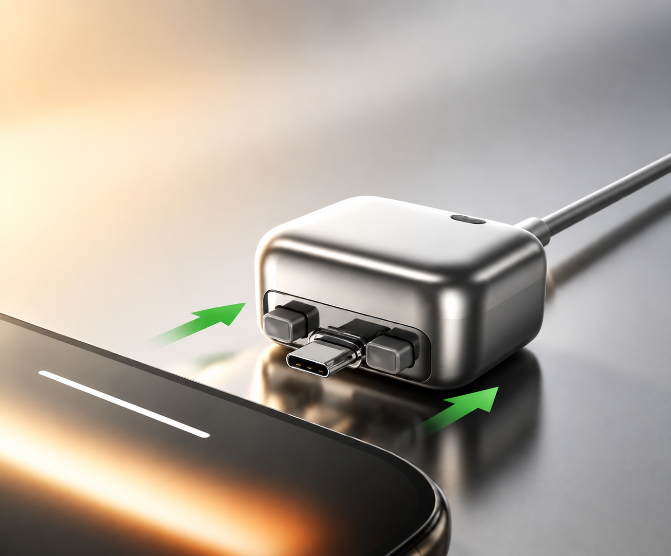 140W Fast Charging Adapter with auto shut-off
